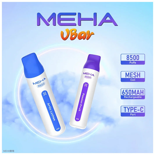魅嗨MEHA VBar小白條 8500口大容量 一次性拋棄式電子煙【16種口味】❤️